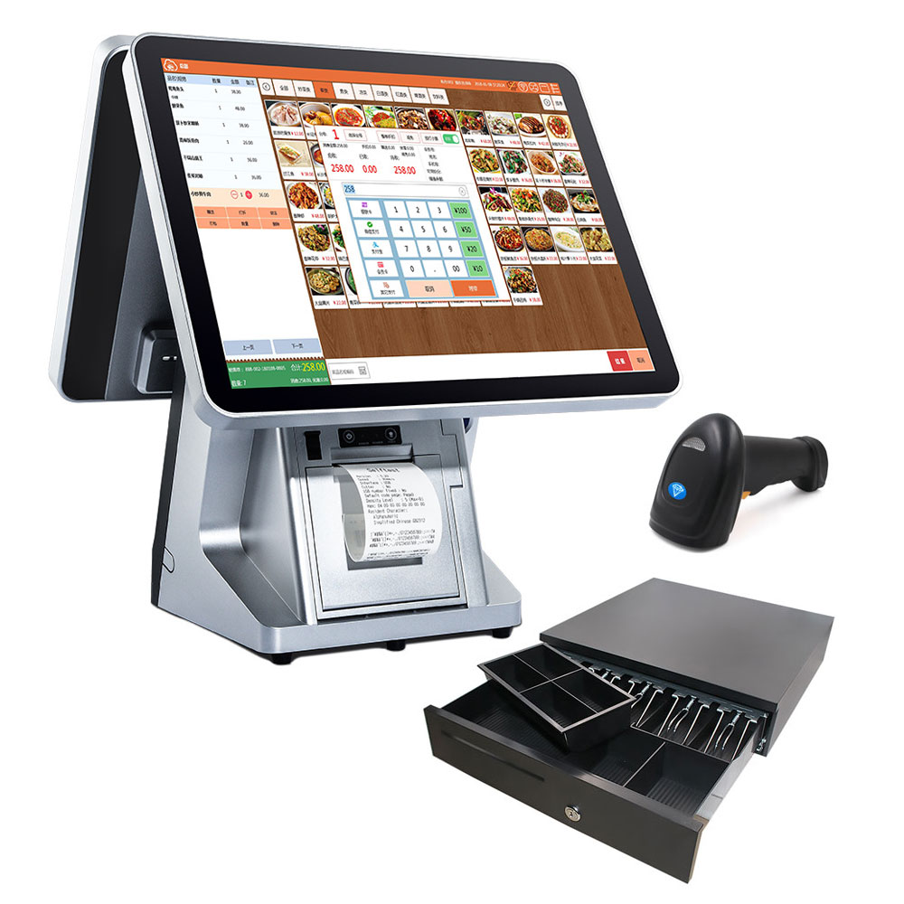 Windows 15 Inch Pos Terminal 15 Inch Capacitive All In One Touch Screen Pos Machine for Restaurant