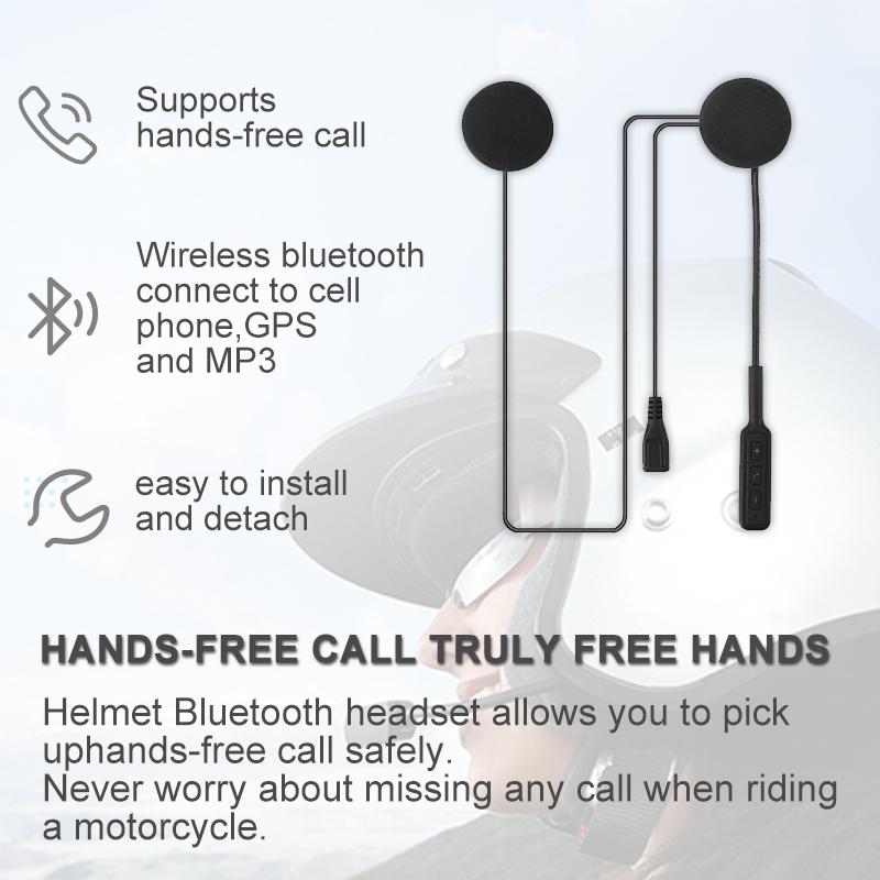 Motorcycle Eearpiece Headset Clip Set Accessories  Helmet Universal Intercom Bluetooth Connection Can Be Pasted