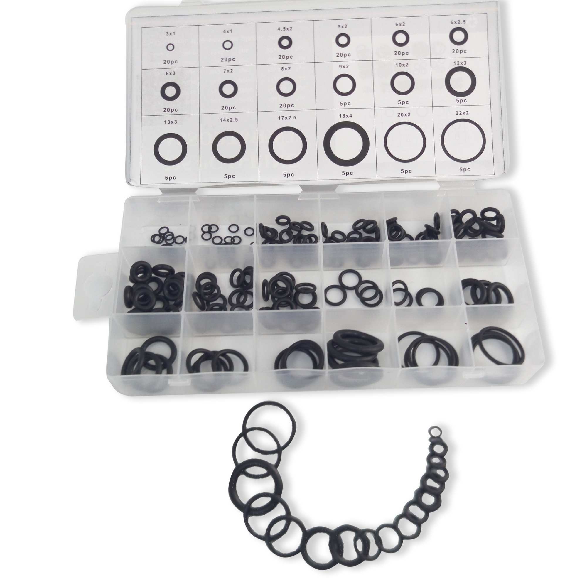 AC9000 Acecare Rubber O-Ring Washer Seals Watertightness 18 Different Size with Plastic Box Kit For Pcp Airsoft Gun Condor