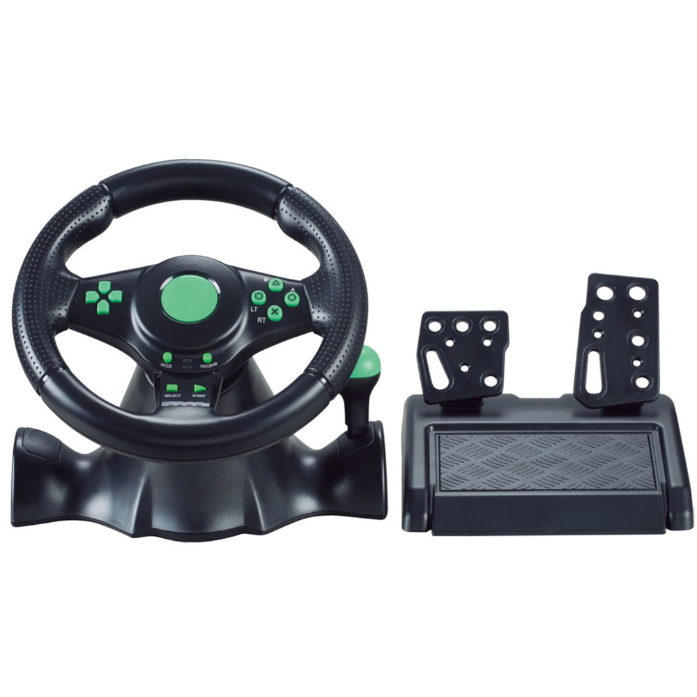 Racing Game Steering Wheel For PS2 For PS3 Computer USB Car Steering-Wheel 180 Degree Rotation Vibration With Pedals 3 in 1