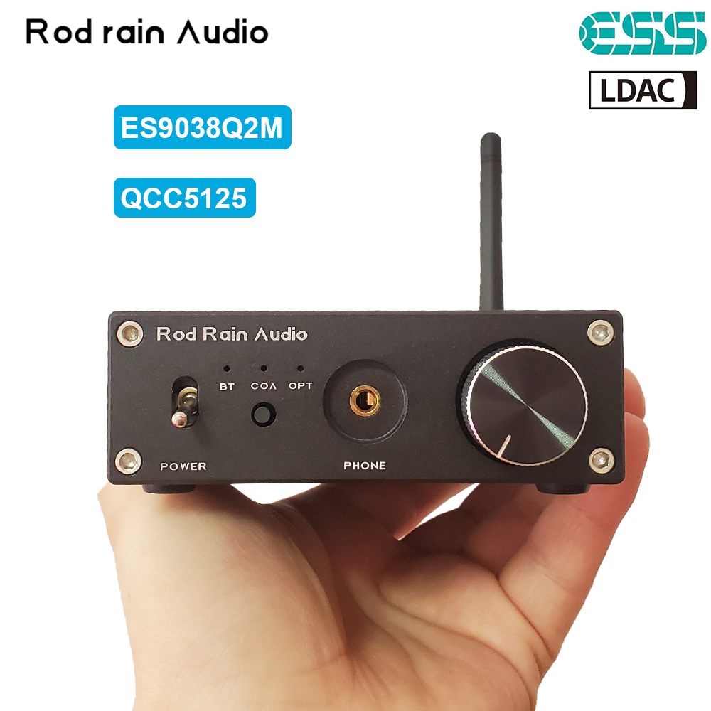 Rod Rain Audio ES9038Q2M DAC QCC5125 Bluetooth DAC Board APTX-HD LDAC HIFI Sound Decoder