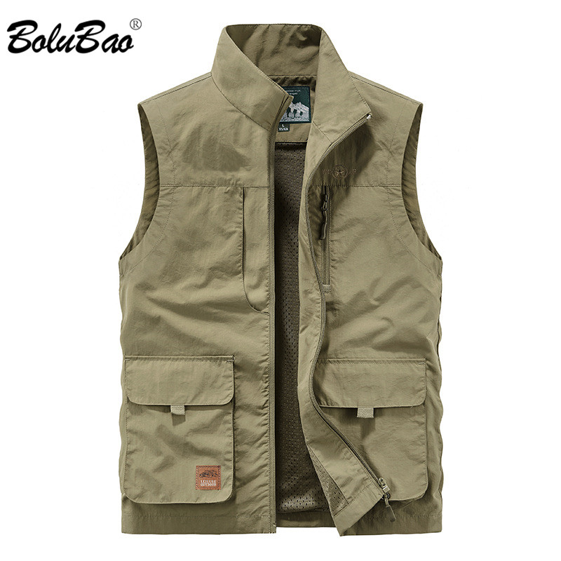 BOLUBAO Men Vests Mens Sleeveless Vest Spring Summer Travels Vest Outdoors Plus Size Vest Pography Men's Clothing