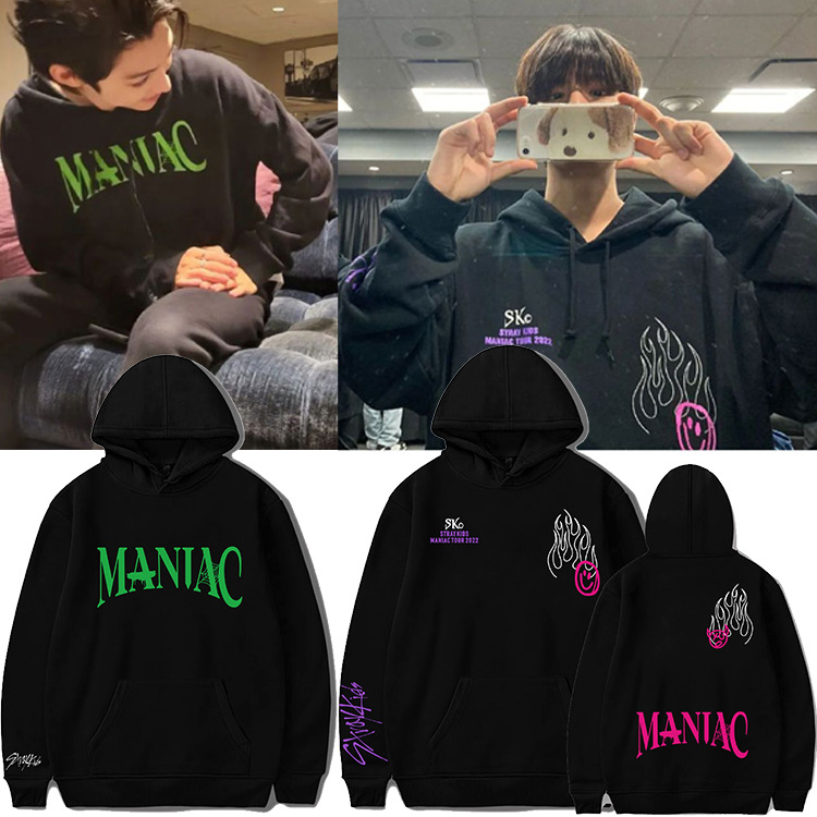 Stray kids Maniac Hoodies SKZ World Tour North American Tour Hoodie Sweatshirts Kpop Support Hoodies for Men Women