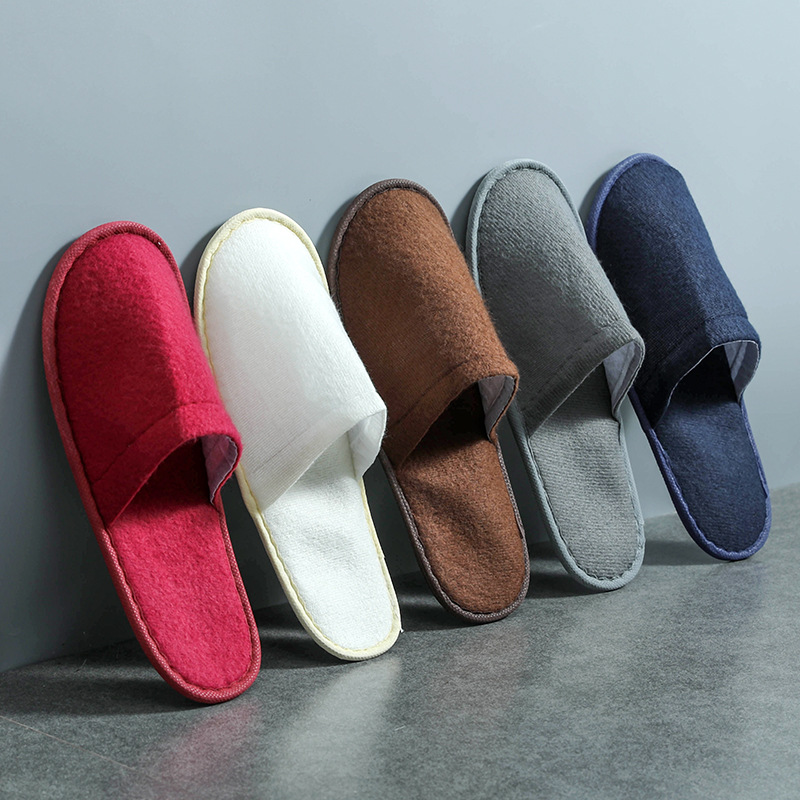 5 Pairs Disposable Slippers el Travel Slipper Sanitary Party Home Guest Use Men Women Unisex Closed Toe Shoes Salon Homestay