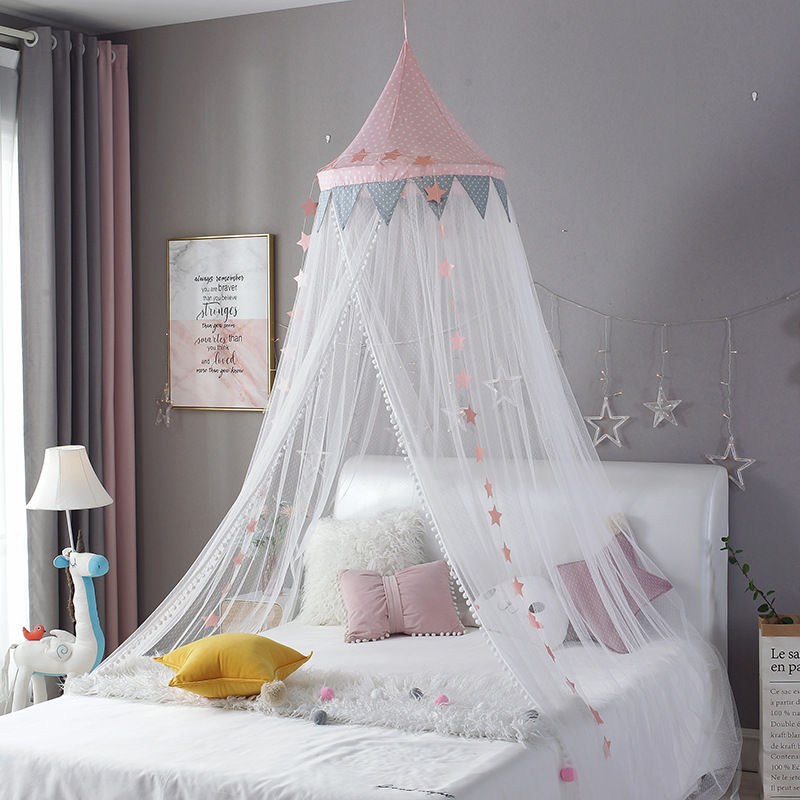 Children's Bed Curtain Hanging Dome Mosquito Net Light Breathable Tent Small Fresh Princess Tent Mosquito Net