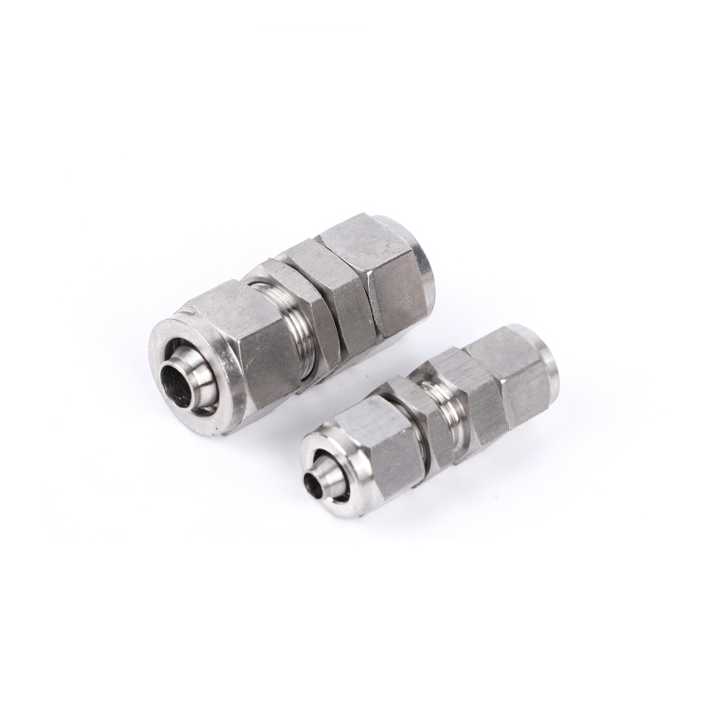 304 Stainless steel Fast twist through board type Fitting OD 4/6/8/10/12/14/16mm Hose Equal diameter straight joint