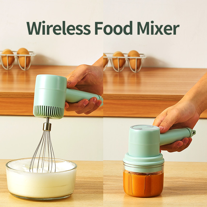 Wireless 3 Speed Mini Mixer Electric Food Blender Handheld Mixer Egg Beater Automatic Cream Food Cake Baking Dough Mixer