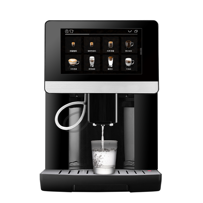 Commercial Bean to Cup Super Automatic Espresso Coffee Maker Built in Grinder One Touch Cappuccino Latte Milk Coffee Office Home