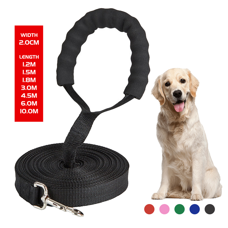Long Dog Leash Rope Comfortable Sponge Handle Pet Lead Belt Outdoor Training Dog Lanyard for Small Medium Large Dogs Product