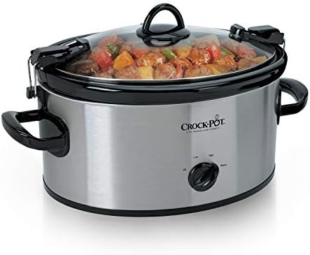 Crock-Pot Cook and Carry 6 Quart Manual Portable Slow Cooker and Food Warmer, Stainless (SCCPVL600-S)