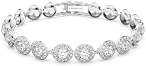 SWAROVSKI Una Angelic Necklace and Bracelet Collection, Clear Crystals on Rhodium Finished Metal