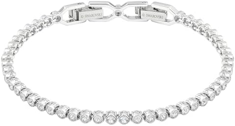 Swarovski Emily Tennis Bracelet Jewelry Collection, Clear Crystals, Blue Crystals, Pink Crystals (Amazon Exclusive)