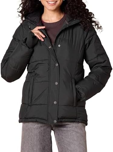 Amazon Essentials Women's Heavyweight Quilted Long-Sleeve Hooded Puffer Coat (Available in Plus Size)
