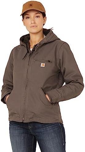 Carhartt Women's Loose Fit Washed Duck Sherpa Lined Jacket