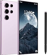 I24 Ultra 5G Unlocked Phones, Built in Pen, Smartphone Battery 6800mAh 6.8" HD Screen Unlocked Cell Phone, 6+256GB Android13 with 128G Memory Card, Face ID/Fingerprint Lock/GPS (Purple)