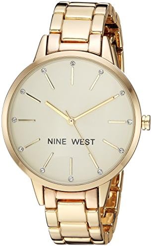 Nine West Women's Crystal Accented Bracelet Watch