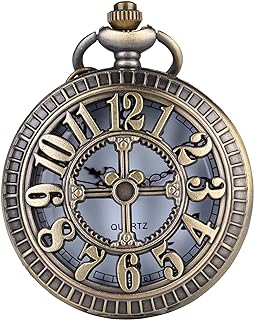balacoo Pocket Watch Clip On - Brooch Fob Pocket Watch with Key Buckle Portable Unisex Digital Watch Hanging Watch Decorative Watch for Nurses Doctors