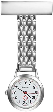 Nurse Watch with Second Hand for Women and Men 1-5 Pack Simple Classic Nurses Doctors Paramedic Tunic Lapel Pin-on Brooch Quartz Fob Watch Large Arabic Numeral Mark